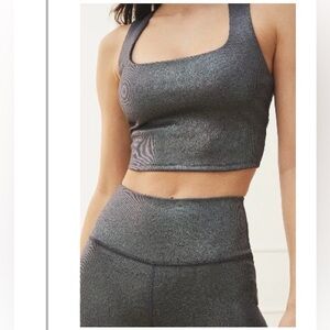 ALO Ribbed Shimmer Tank & Leggings XS/XXS